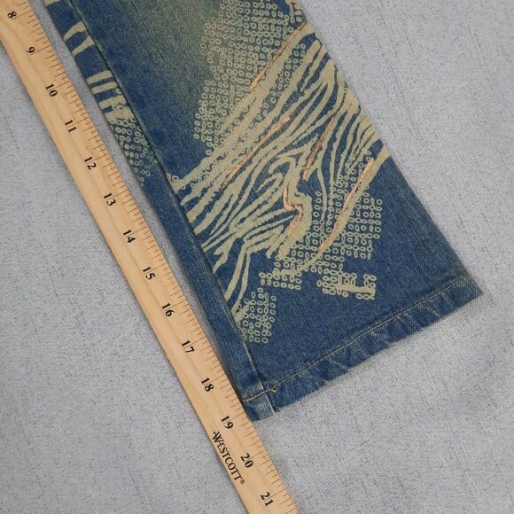 Little Mass Girls Outfit 6 Brown Yarn Top & Blue Flare Jeans Y2K Boho 2000s - Picture 16 of 16